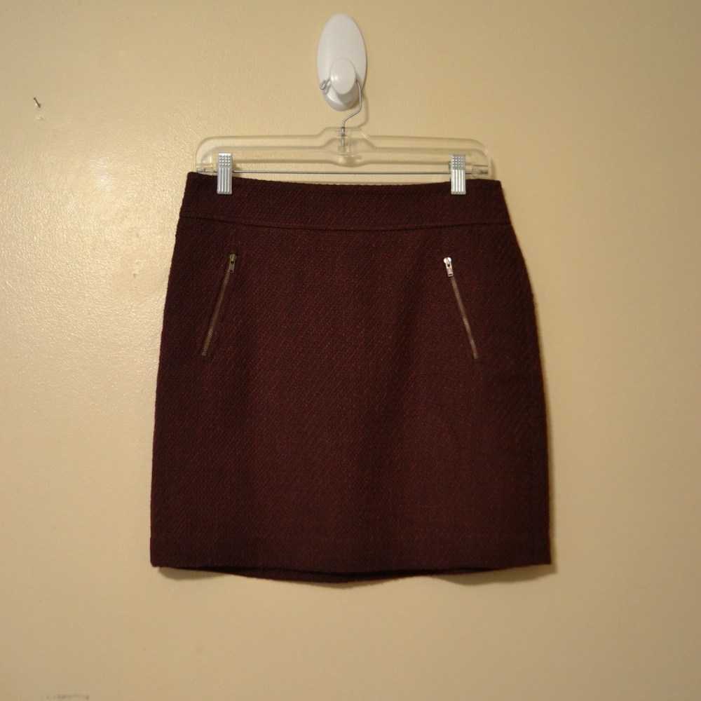 Ann Taylor Loft Short Red Mini Skirt